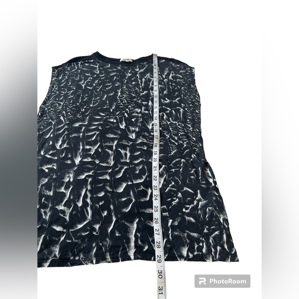 Helmut Lang Strata lightweight short sleeve gray black jersey top size medium - Picture 9 of 12